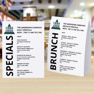 Plaque De Table Enseigne de société 5x7 Liste simple colonne promo