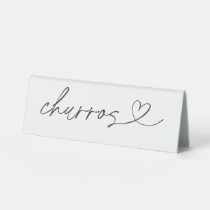Plaque De Table Enseigne en acrylique pour churros pour mariage