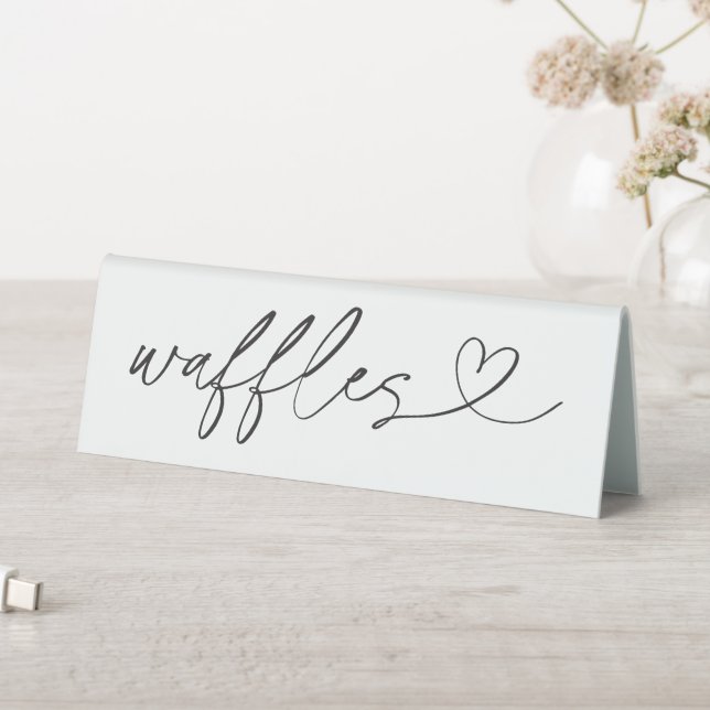 Plaque De Table Enseigne en acrylique pour gaufres de mariage (En SItu (Tableau))