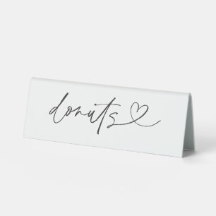 Plaque De Table Enseigne en acrylique pour mariage de donuts