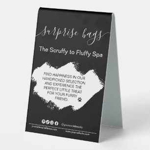 Plaque De Table Enseigne pour salon de toilettage pour chiens Ense