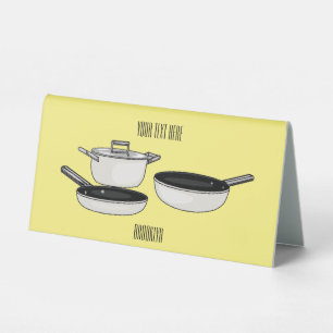 Plaque De Table Ensembles d'ustensiles de cuisine illustration de