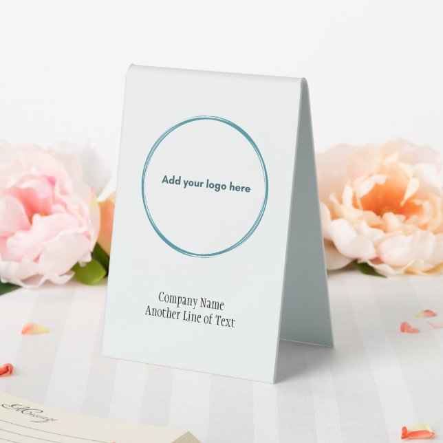 Plaque De Table Entreprise Ajouter votre logo professionnel (In SItu (Mariage))