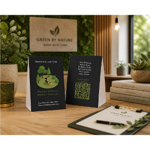 Plaque De Table Entreprise Moderne de Tonte de Pelouse QR