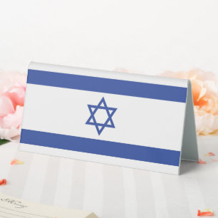 Plaque De Table Etat d'Israël Drapeau, Étoile de David Juifs