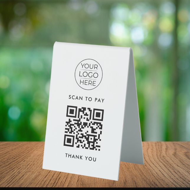 Plaque De Table Examen de Venmo Code Qr pour les entreprises (Créateur téléchargé)
