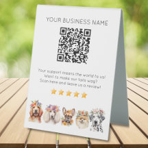 Examen du code QR de toilettage pour chiens YELP