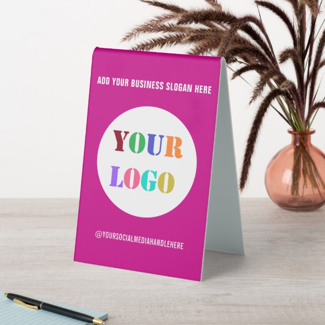 Plaque De Table Exemple de signet Tabletop de texte du logo de la  (En SItu (Tableau))