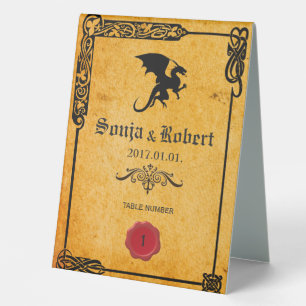 Plaque De Table Faire-part de mariage celtique médiéval personnali