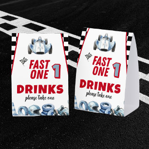 Plaque De Table Fast One 1er anniversaire Garçon Voiture de course