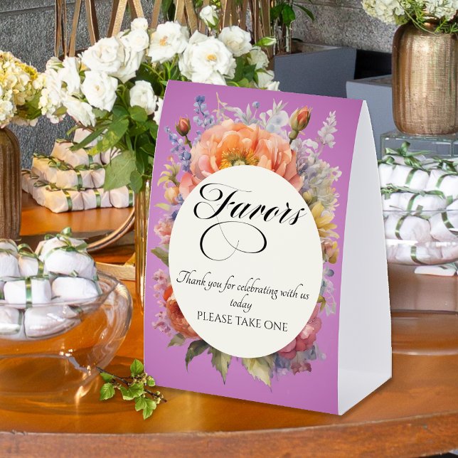 Plaque De Table Faveurs de fleurs sauvages - Lavande (Créateur téléchargé)