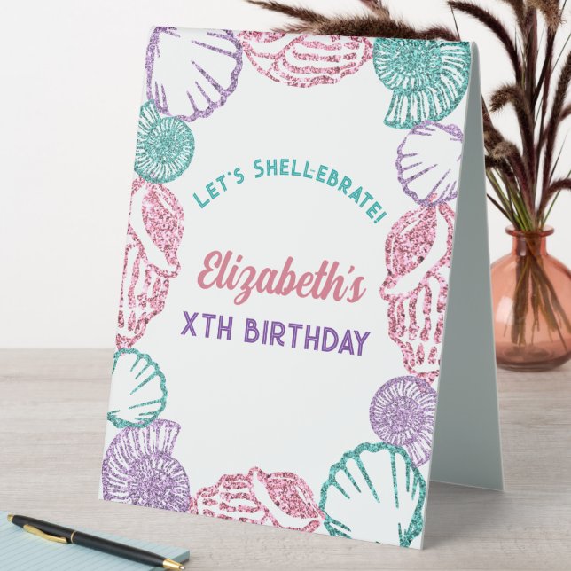 Plaque De Table Filles Coquillages Anniversaire (En SItu (Tableau))