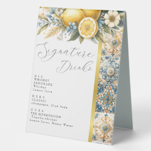 Plaque De Table Fleur carrelée méditerranéenne Italien Positano Le