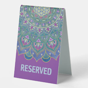 Plaque De Table Fleur de Vie - Mandala de style indien 1