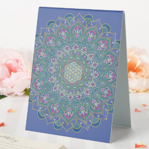 Plaque De Table Fleur De Vie - Mandala India Style 1