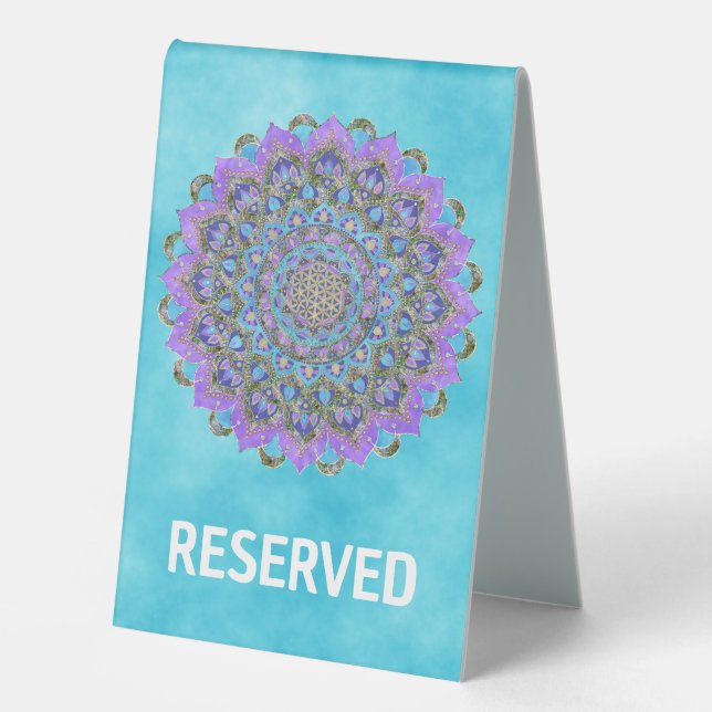 Plaque De Table Fleur De Vie - Mandala India Style 2 (Recto)