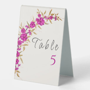 Plaque De Table Fleur de vigne à trompette sauvage violette Jardin