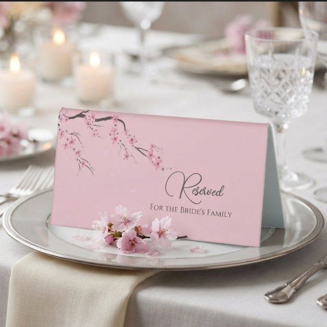 Plaque De Table Fleur d'eau moderne rose de cerisier (Créateur téléchargé)