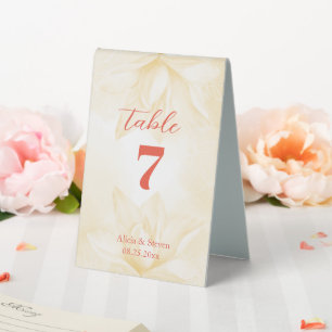 Plaque De Table Fleur Ethereal Magnolia, Mariage