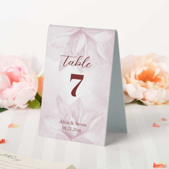 Plaque De Table Fleur Ethereal Magnolia, Mariage (In SItu (Mariage))