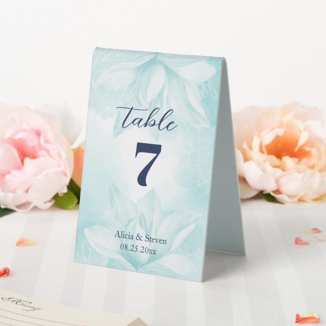 Plaque De Table Fleur Ethereal Magnolia, Mariage (In SItu (Mariage))