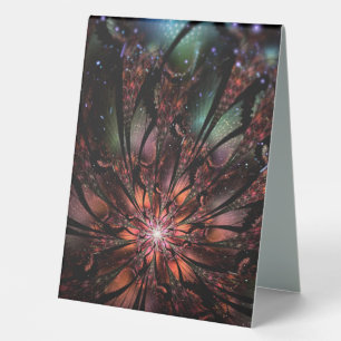Plaque De Table Fleur imaginaire fractale douce et tendresse