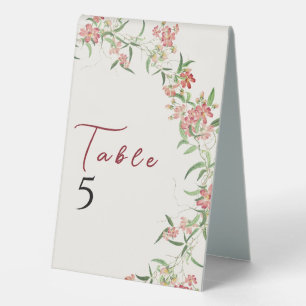 Plaque De Table Fleur sauvage rose Rose Spring Garland Mariage