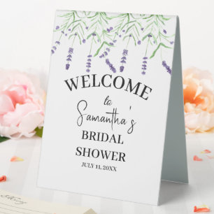 Plaque De Table Fleurs de lavande Aquarelle Fête des mariées viole