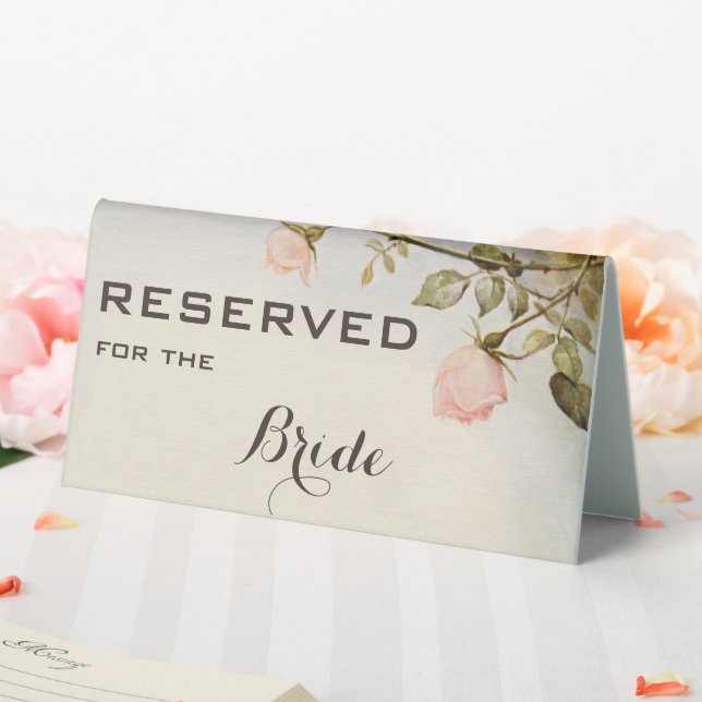 Plaque De Table Fleurs de rose de jardin antiques de mariage vinta (In SItu (Mariage))