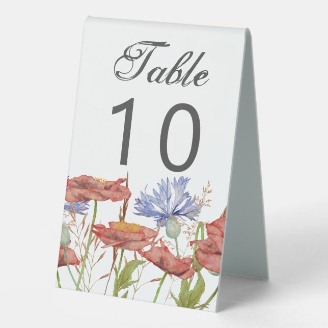 Plaque De Table Fleurs estivales tableau nombre tableau panneau de (Verso)