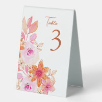 Fleurs orange rose Boho personnalisées