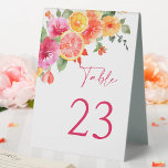 Plaque De Table Fleurs vives Festives Fête des mariées d'agrumes f<br><div class="desc">Élégant éditable facile à utiliser modèles mariage, plus d'articles (invitations, rsvp, cartes de remerciements, papeterie & décoration) avec le même design sont disponibles dans le magasin. Pour plus de personnalisation, cliquez sur "Personnaliser ce modèle", puis sur "Modifier à l'aide de l'outil de conception". Si vous avez besoin d'aide ou d'articles...</div>