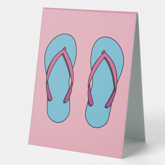 Plaque De Table Flip Flops de plage (Recto)