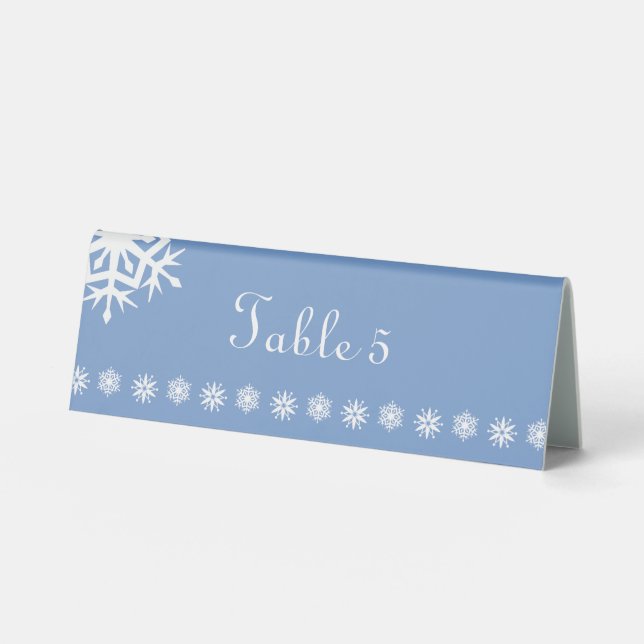 Plaque De Table Flocons de neige d'hiver dans un panneau de tente  (Recto)