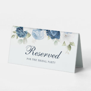 Plaque De Table Floral Dusty Bleu Botanique Eucalyptus Réservé