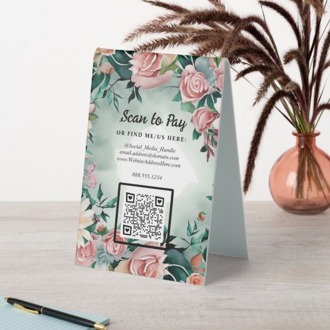 Plaque De Table Fournisseur de Marché Éphémère Scan Pour Payer Cod (En SItu (Tableau))