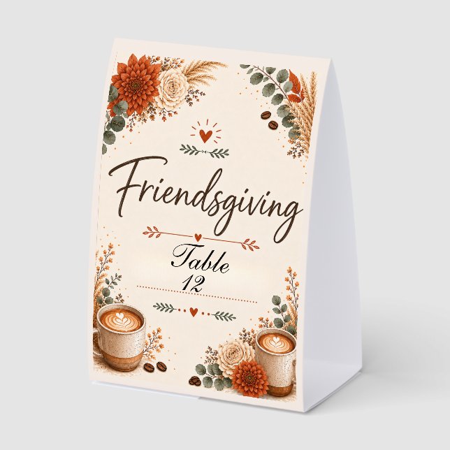 Plaque De Table Friendsgiving (Recto)