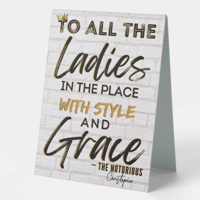 Plaque De Table Funny Old School Hip hop des années 90 Anniversair (Recto)