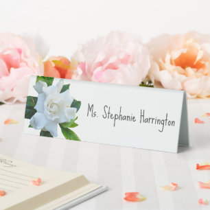 Plaque De Table Gardenia Fleur Plastique Mariage Cartes de Place