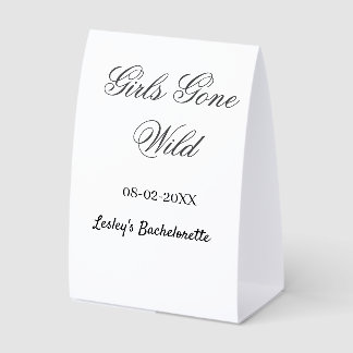 Plaque De Table Girls Gone wild Bachelorette party name date bride