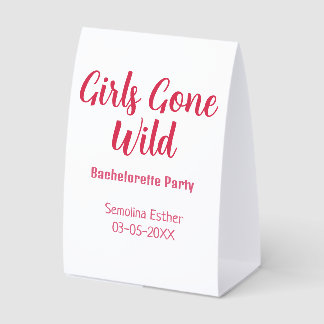 Plaque De Table girls gone wild bachelorette party red name retro