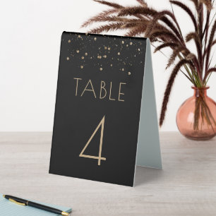 Plaque De Table Gold Parties scintillant Glam Black Mariage Numéro