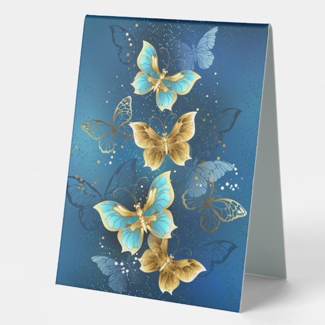 Plaque De Table Golden butterflies (Recto)