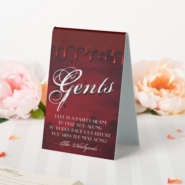 Plaque De Table Gothique Luxe | Salle de bain Black and Blood Red  (In SItu (Mariage))