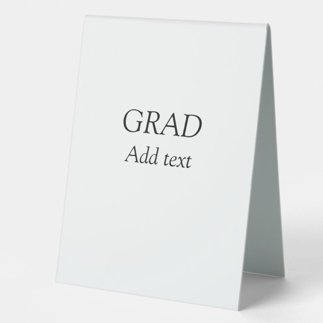 Plaque De Table Grad simple graduation minimale élégante typo mode (Recto)