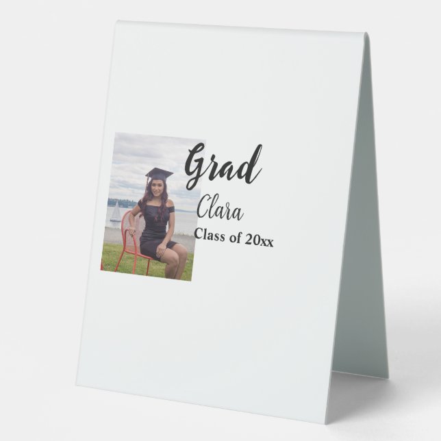 Plaque De Table Graduation ajouter nom classe de 20xx félicitation (Recto)