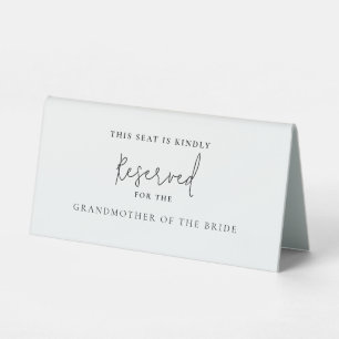Plaque De Table Grand-Mère moderne de la chambre Siège réservé