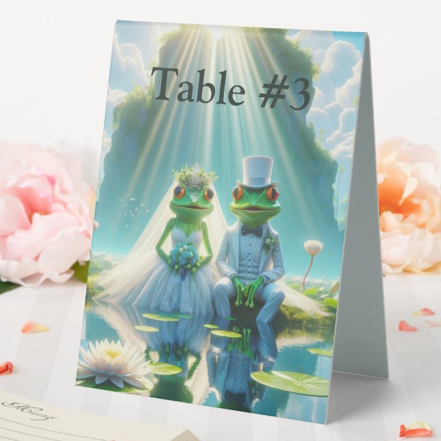 Plaque De Table Grenouilles mariages sur Lily Pad (In SItu (Mariage))