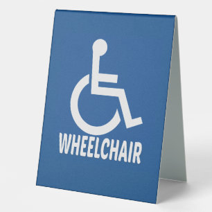 Plaque De Table Handicap Fauteuil roulant