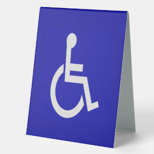 Plaque De Table Handicapés handicapés